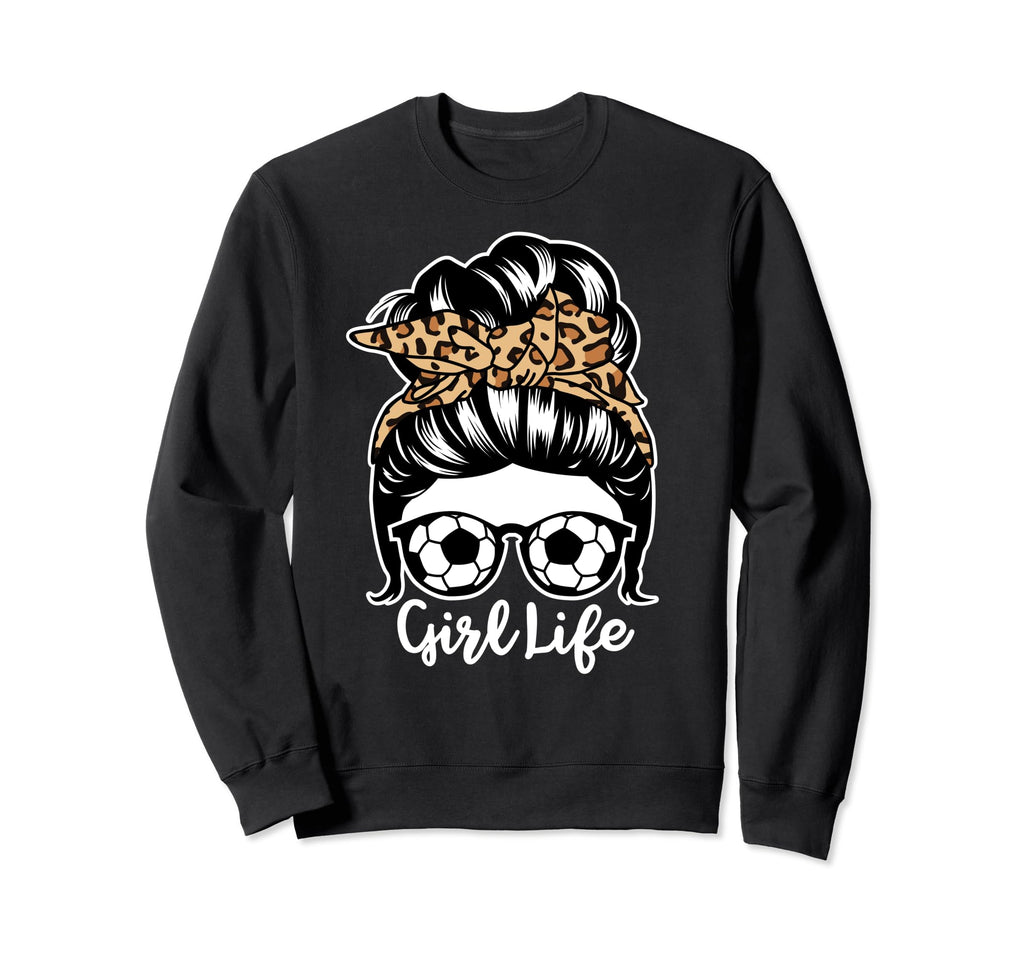 Life Messy Bun Hair Funny Sweatshirt - Casual Everyday Wear for Adults