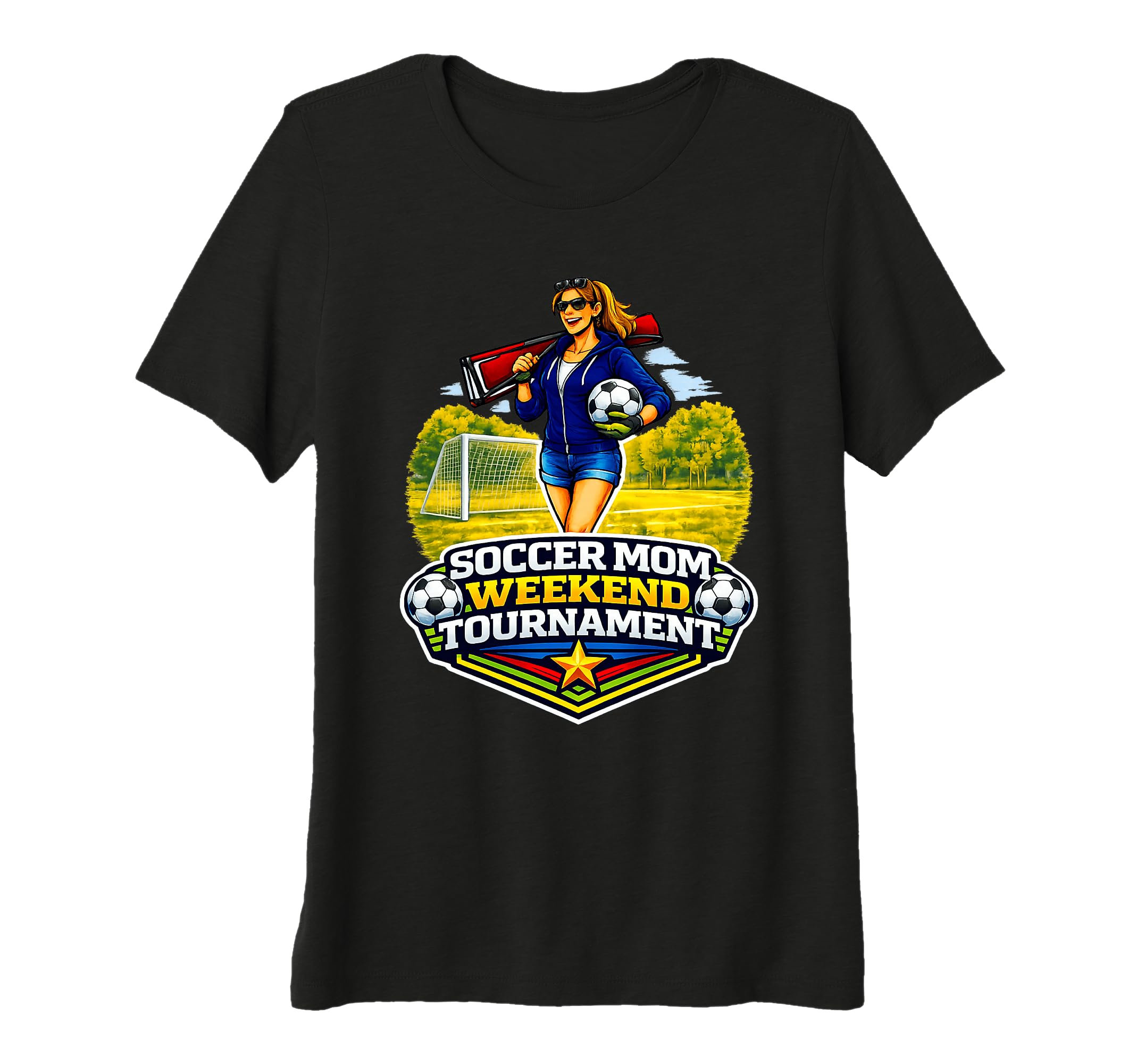 Womens Soccer Mom Weekend Tournament T-Shirt - Unique Graphic for Adults