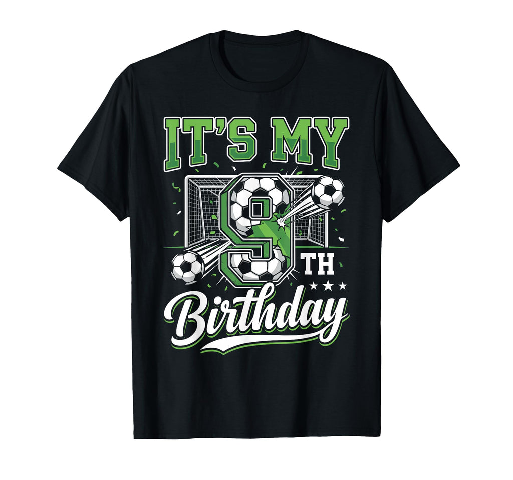 Its My 9Th Birthday Soccer Ball T-Shirt - Streetwear Style for Adults