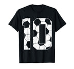 10Th Birthday Soccer Player Football T-Shirt - Streetwear Style Men Women
