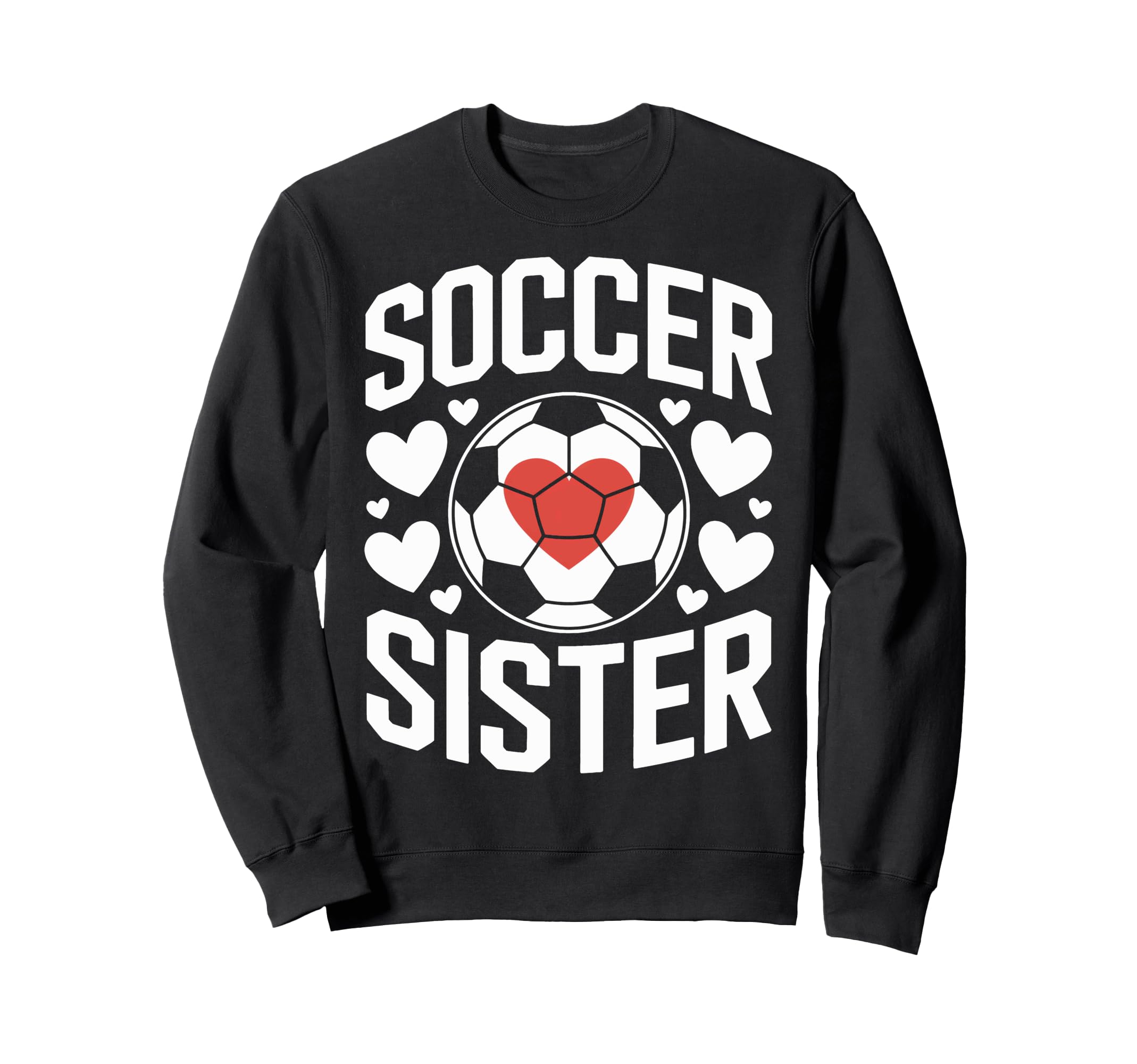 Soccer Sister Proud Soccer Sweatshirt - Minimalist Print for Adults