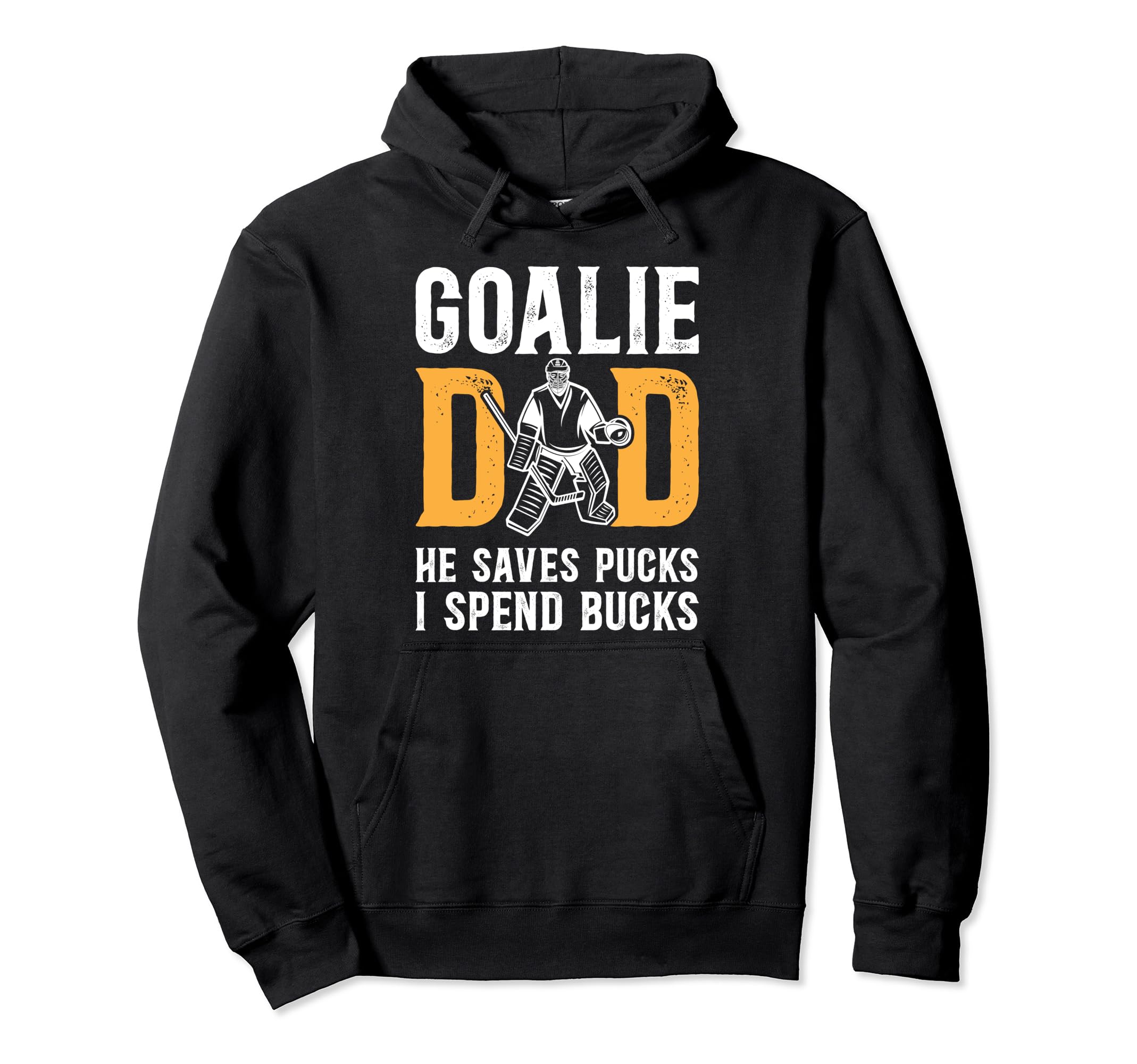 Funny Hockey Goalie Dad Ice Hoodie - Casual Everyday Wear for Adults
