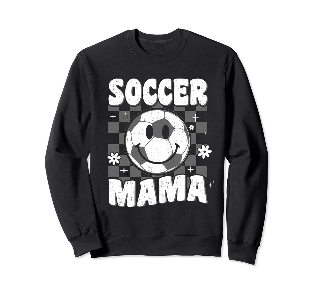 Groovy Checkered Soccer Mama Sweatshirt - Streetwear Style Men Women