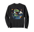 T Rex Dinosaur Soccer Player Sweatshirt - Minimalist Print Men Women