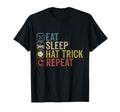 Eat Sleep Hat Trick Repeat Soccer T-Shirt - Aesthetic Graphic Unisex