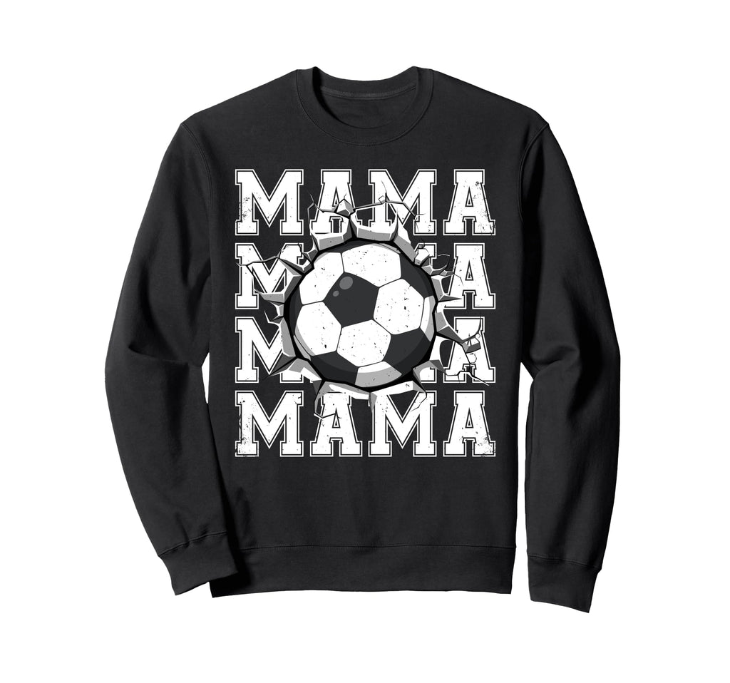 Soccer Mama Cracked Wall Family Sweatshirt - Fun Novelty Design for Adults