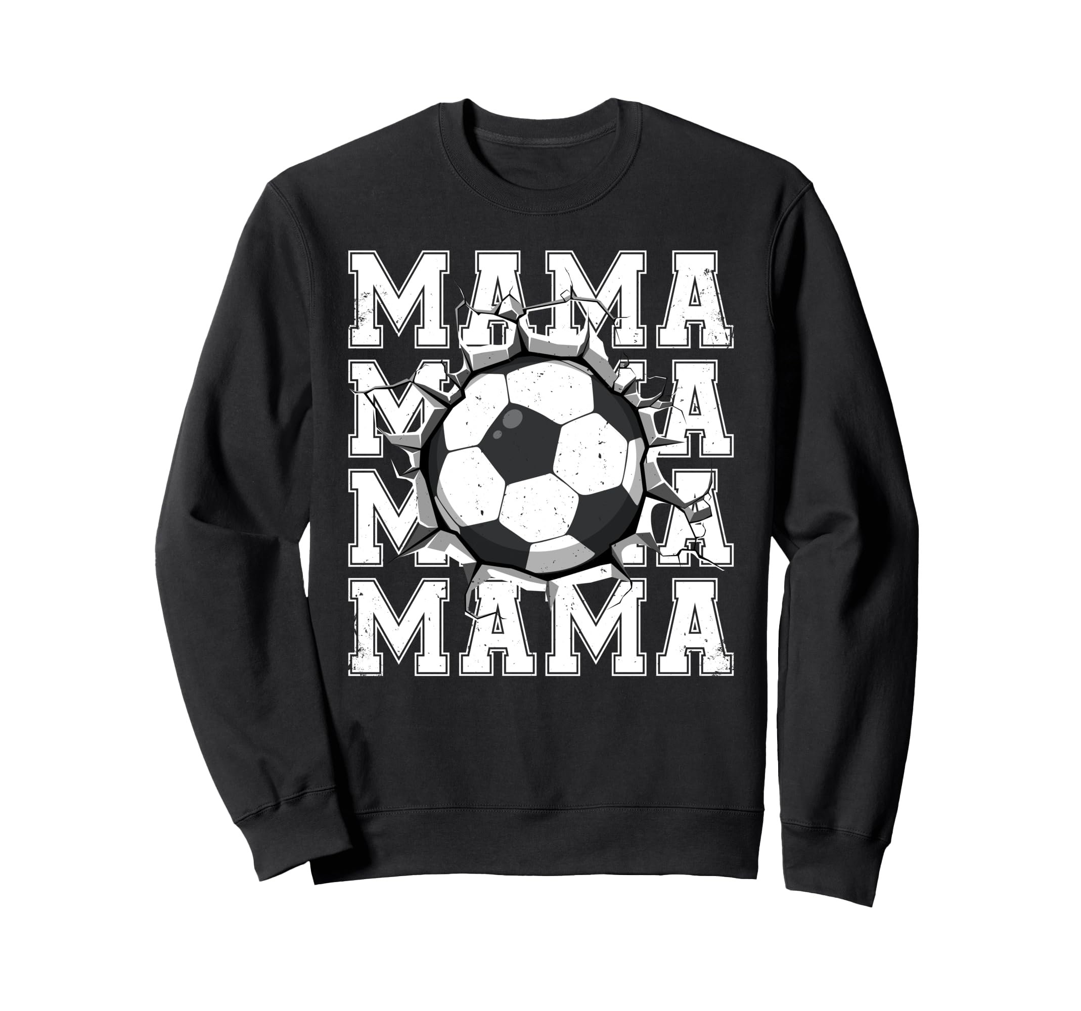 Soccer Mama Cracked Wall Family Sweatshirt - Fun Novelty Design for Adults