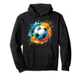 Soccer Art Soccer Player Hoodie - Aesthetic Graphic Unisex