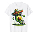 Funny Cinco De Mayo Avocado Showing Soccer T-Shirt - Graphic Print Unisex