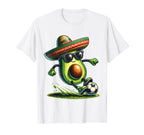 Funny Cinco De Mayo Avocado Showing Soccer T-Shirt - Graphic Print Unisex