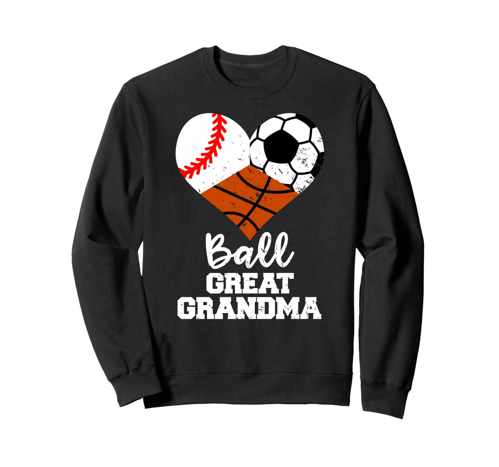 Ball Great Grandma Heart Baseball Sweatshirt - Streetwear Style Unisex