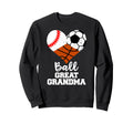 Ball Great Grandma Heart Baseball Sweatshirt - Streetwear Style Unisex