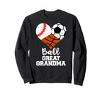 Ball Great Grandma Heart Baseball Sweatshirt - Streetwear Style Unisex