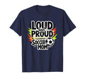 Loud And Proud Soccer Mom Navy Blue Sweatshirt - Minimalist Print Unisex