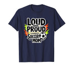 Loud And Proud Soccer Mom Navy Blue Sweatshirt - Minimalist Print Unisex