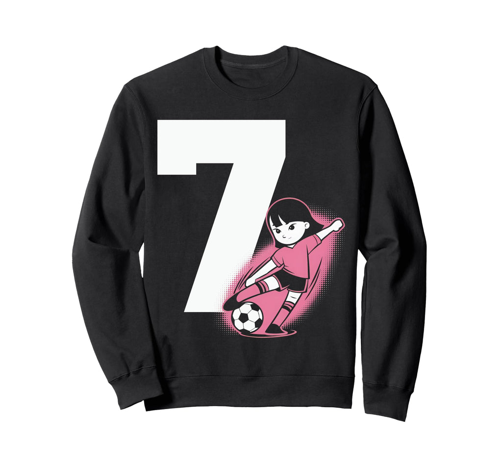 7 Soccer Birthday Gift Soccer Fan Sweatshirt - Graphic Print for Adults