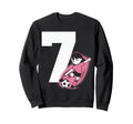 7 Soccer Birthday Gift Soccer Fan Sweatshirt - Graphic Print for Adults