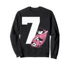 7 Soccer Birthday Gift Soccer Fan Sweatshirt - Graphic Print for Adults