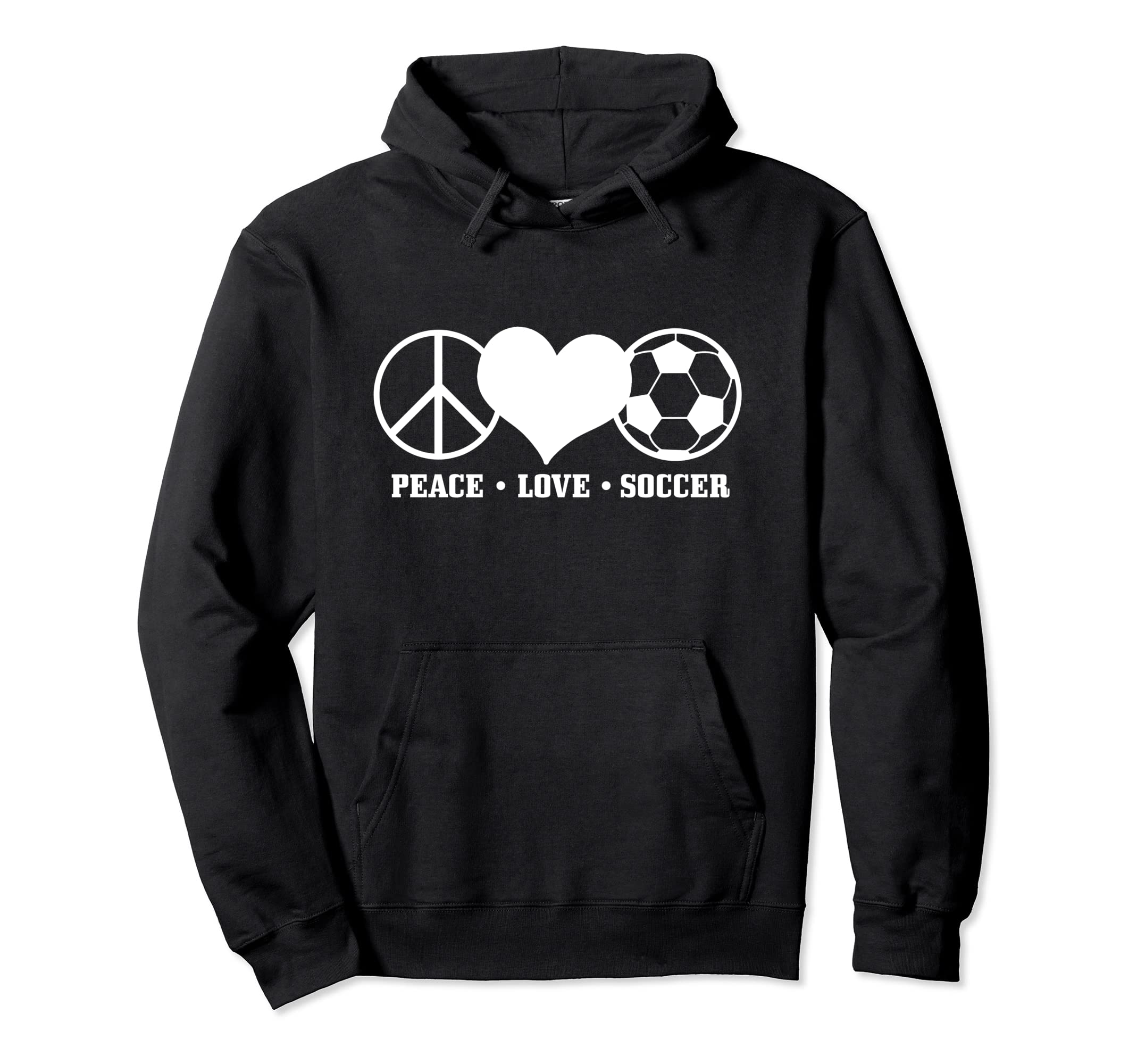 Soccer Player Coach Sports Peace Love Hoodie - Unique Graphic for Adults