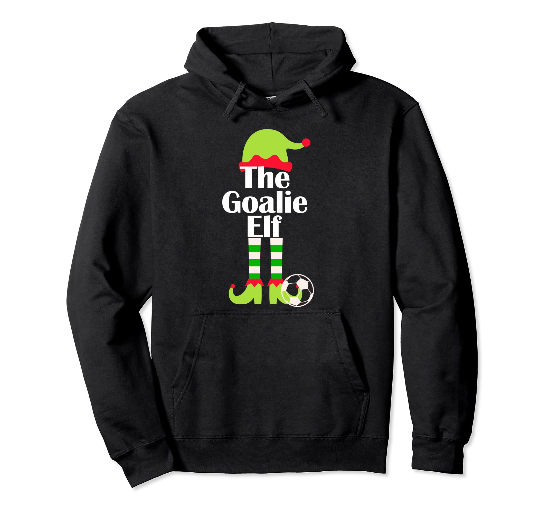 Goalie Elf Soccer Pajama Sport X Mas Hoodie - Fun Novelty Design Men Women
