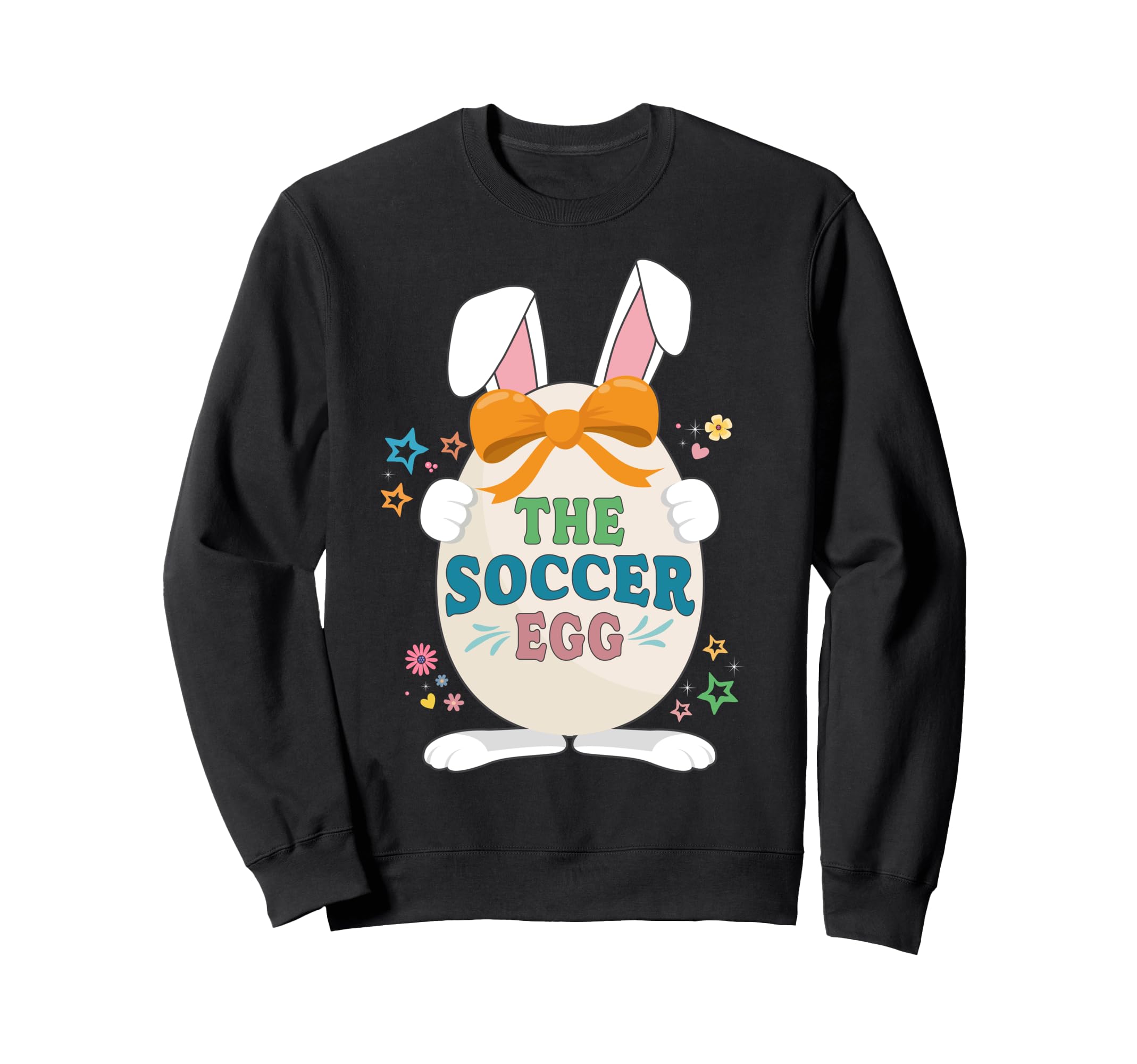 Soccer Egg Easter Matching Family Fun Sweatshirt - Graphic Print Unisex