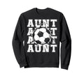 Soccer Aunt Cracked Wall Family Sweatshirt - Graphic Print for Adults