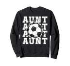 Soccer Aunt Cracked Wall Family Sweatshirt - Graphic Print for Adults
