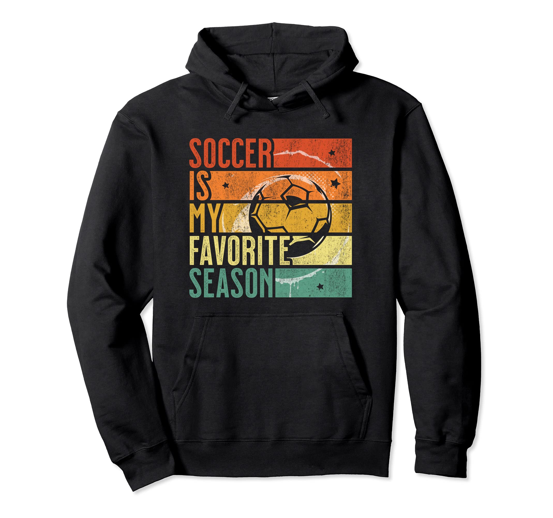 Distressed Soccer Is My Favorite Hoodie - Casual Everyday Wear Men Women