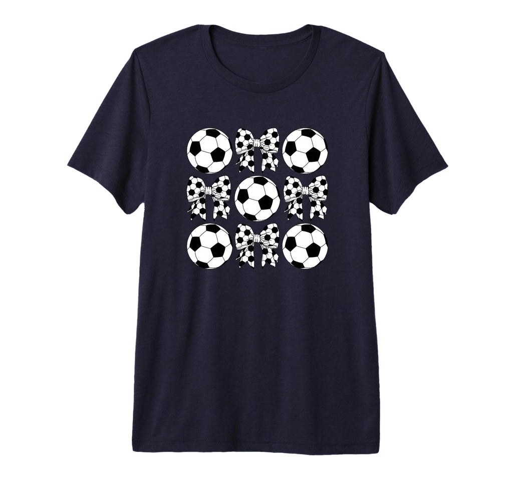 Womens Soccer Mama Coquette Bow T-Shirt - Streetwear Style for Adults