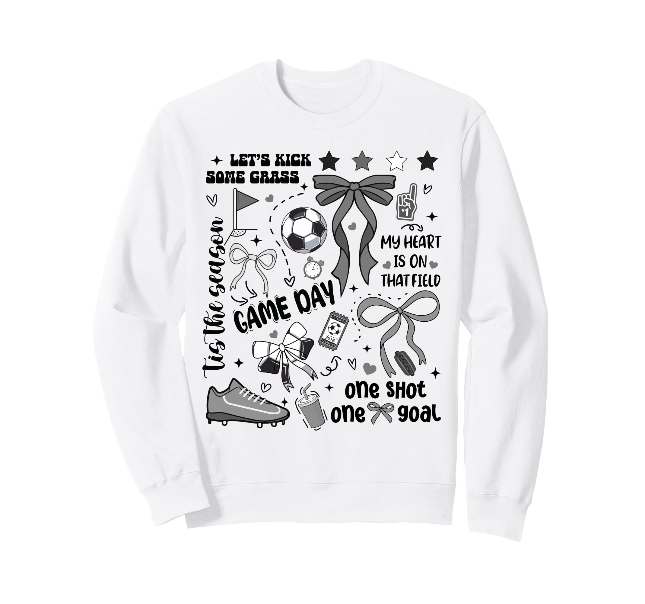 Soccer Streetwear Preppy Soccer Sweatshirt - Aesthetic Graphic Men Women