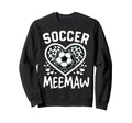 Soccer Meemaw Leopard Heart Sweatshirt - Custom Art Print for Adults