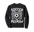Soccer Meemaw Leopard Heart Sweatshirt - Custom Art Print for Adults