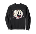 Soccer Ball Comic Outdoor Sport And Sweatshirt - Minimalist Print Unisex