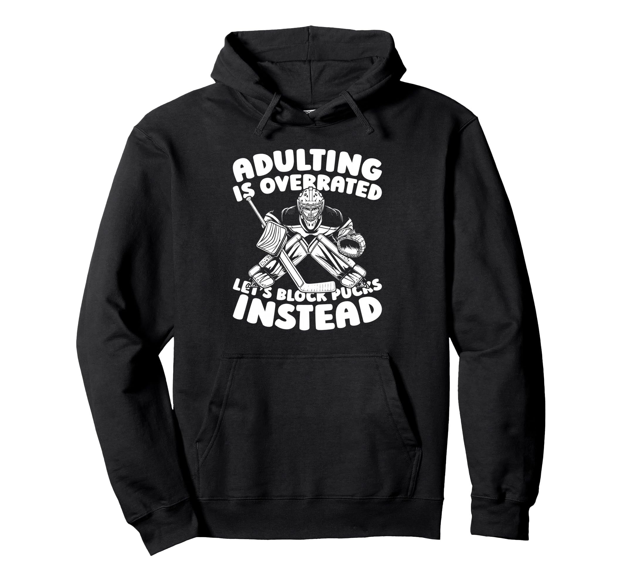 Hockey Goalkeeper Ice Hockey Goalie Hoodie - Minimalist Print Unisex