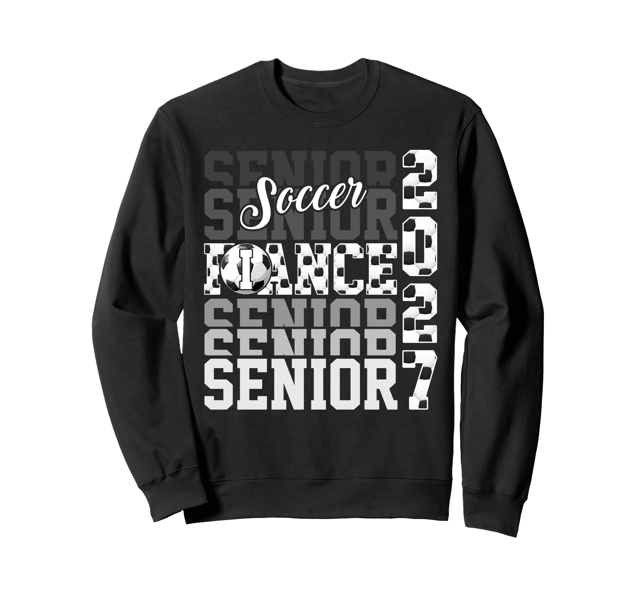 Senior 2027 Soccer Fiance Proud Sweatshirt - Custom Art Print Unisex