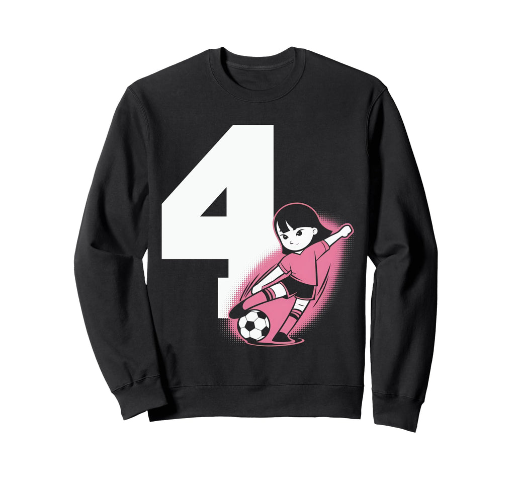 4 Soccer Birthday Gift Soccer Fan Sweatshirt - Minimalist Print Unisex