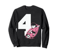 4 Soccer Birthday Gift Soccer Fan Sweatshirt - Minimalist Print Unisex