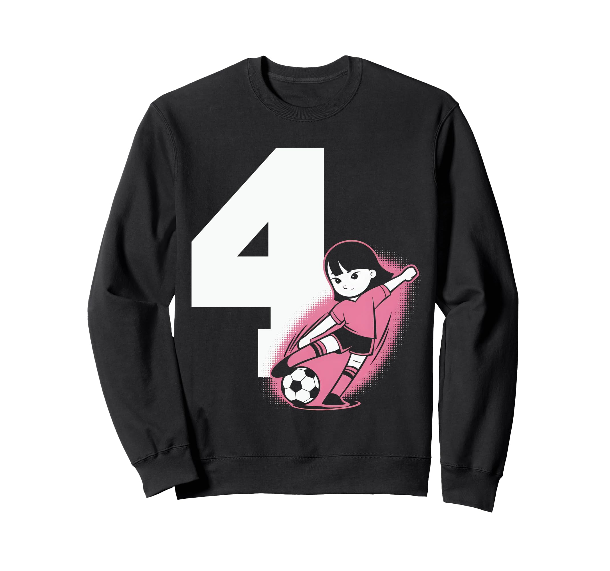 4 Soccer Birthday Gift Soccer Fan Sweatshirt - Minimalist Print Unisex