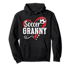Soccer Granny Heart Grandma Granny Hoodie - Unique Graphic Men Women
