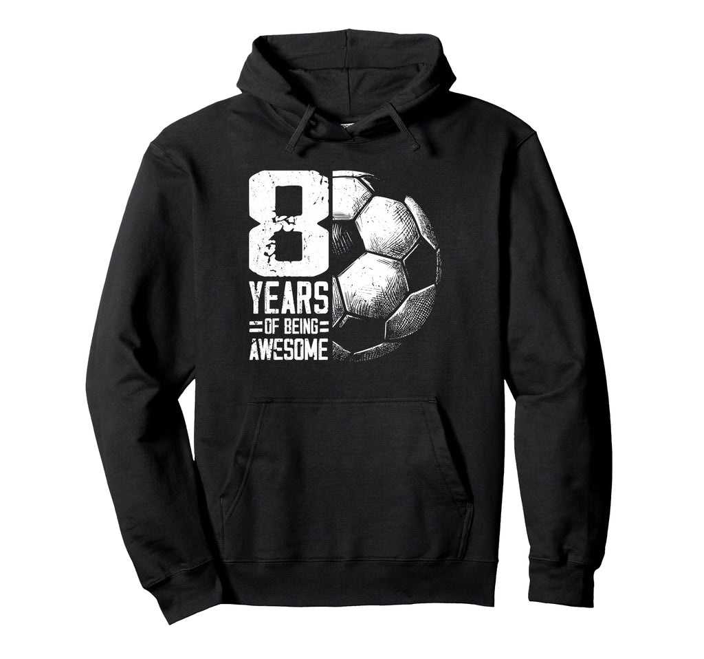 8Th Birthday Soccer Player Football 8 Hoodie - Unique Graphic for Adults
