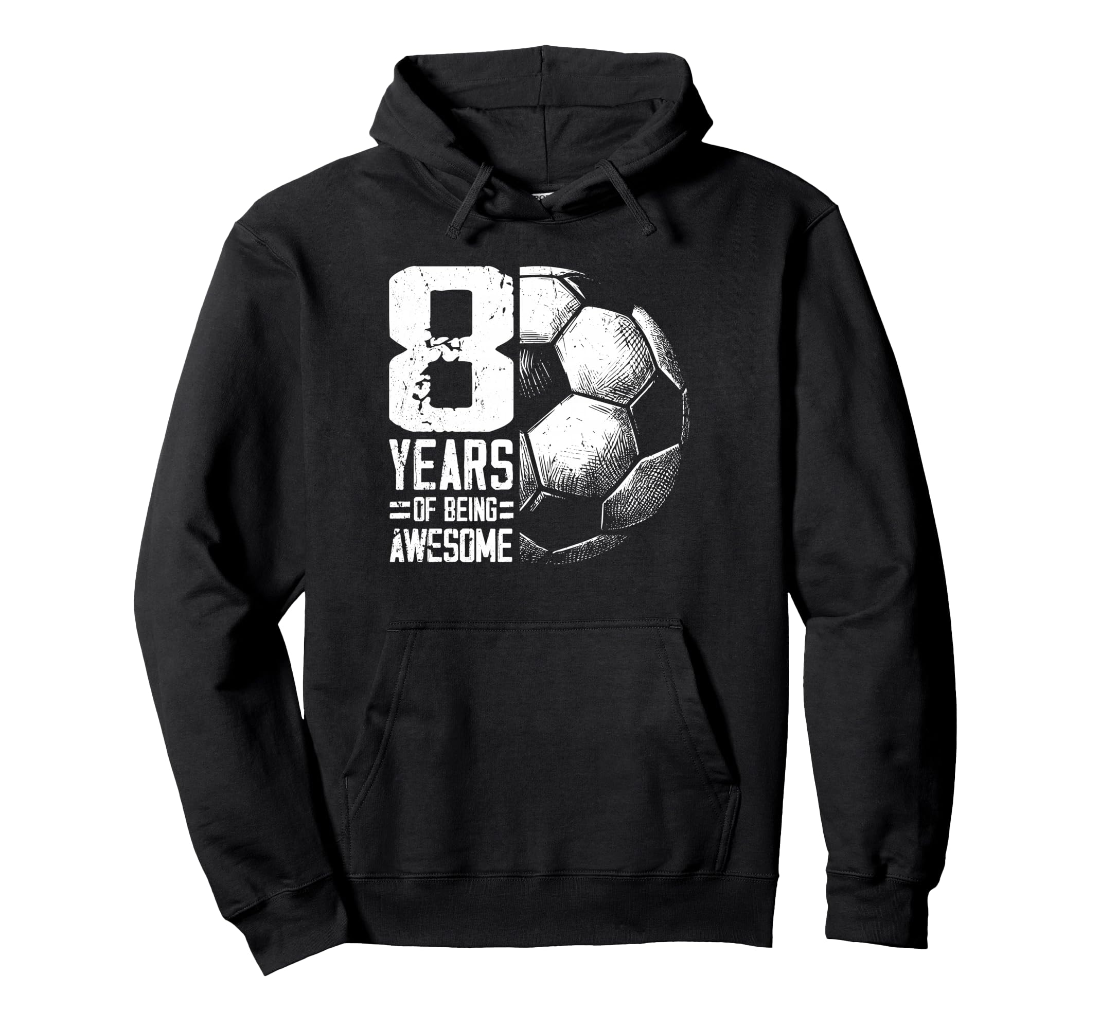 8Th Birthday Soccer Player Football 8 Hoodie - Unique Graphic for Adults