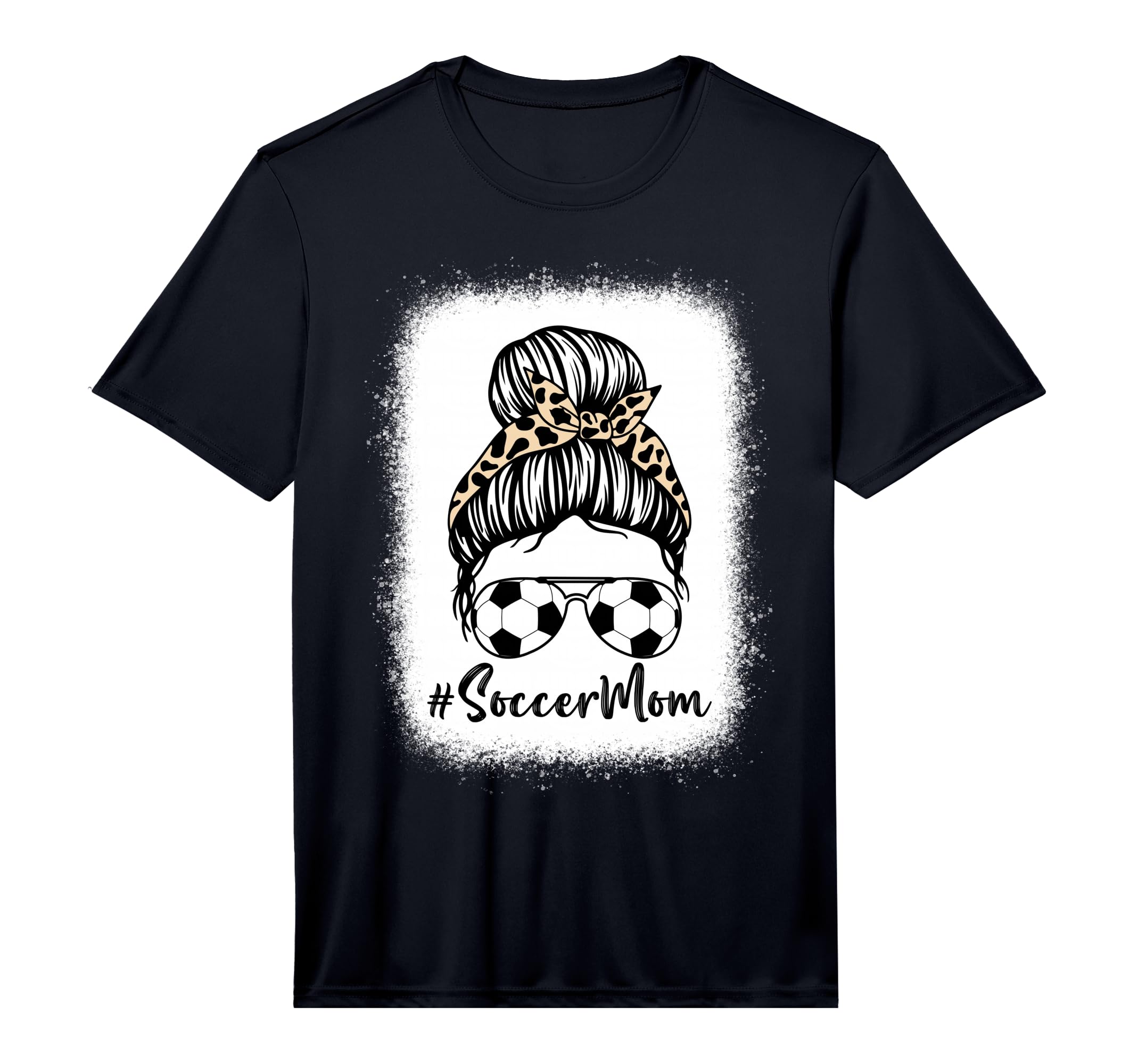 Mens Bleached Soccer Mom Leopard And T-Shirt - Streetwear Style Men Women