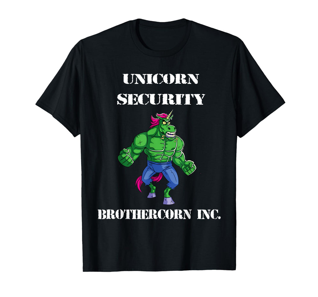 Unicorn Security Brothercorn Inc T-Shirt - Aesthetic Graphic Men Women