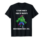 Unicorn Security Brothercorn Inc T-Shirt - Aesthetic Graphic Men Women