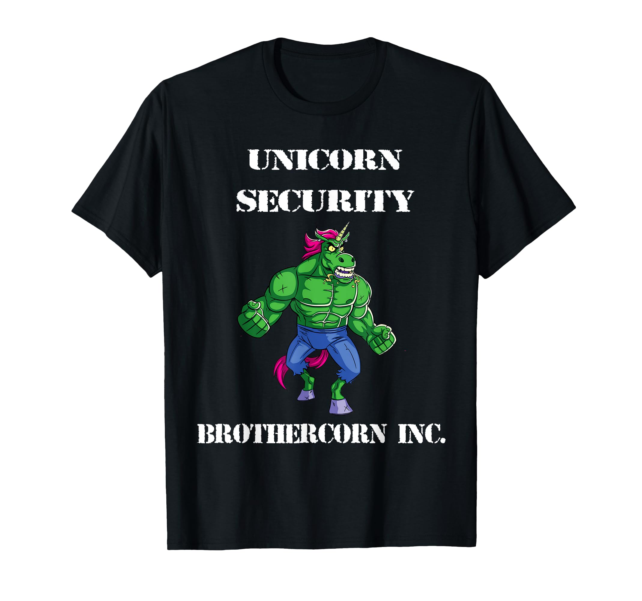 Unicorn Security Brothercorn Inc T-Shirt - Aesthetic Graphic Men Women