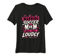Womens Warning This Soccer Mom Will Yell T-Shirt - Graphic Print Men Women