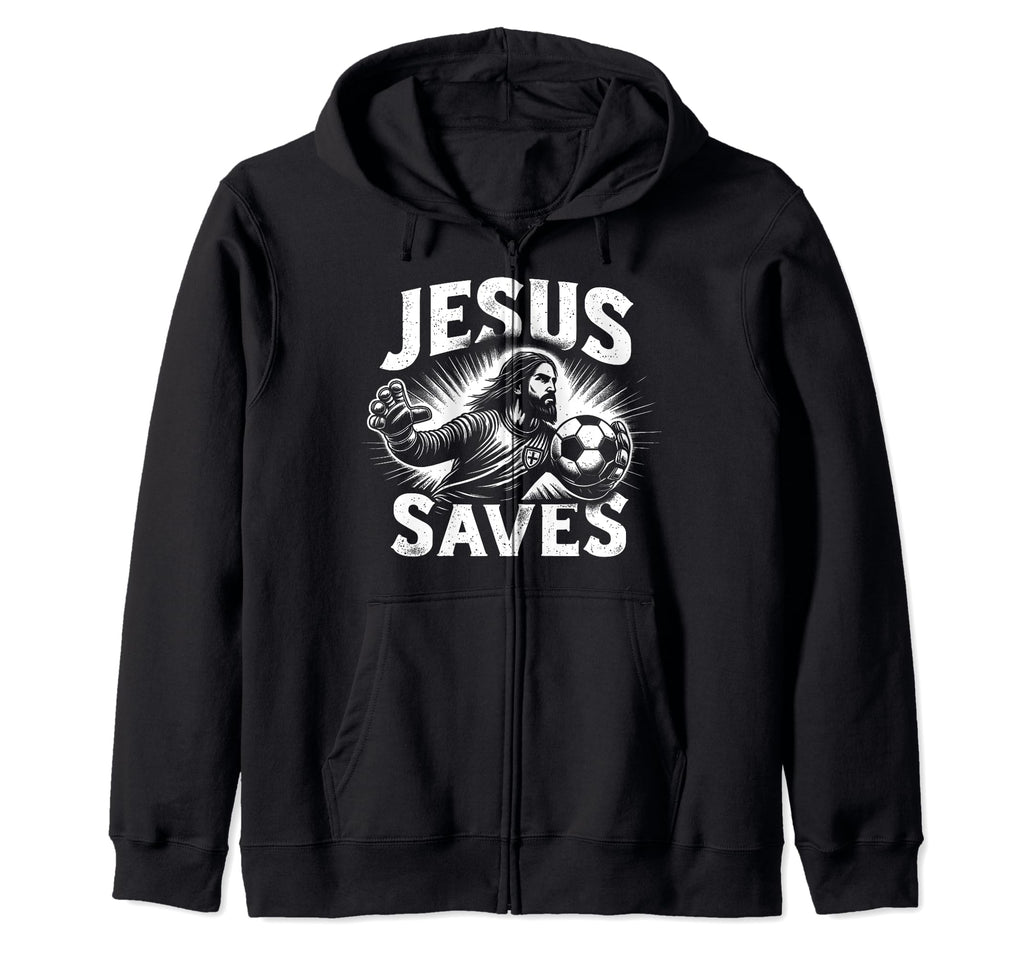 C J S Religious Christian Soccer Hoodie - Minimalist Print Men Women