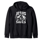 C J S Religious Christian Soccer Hoodie - Minimalist Print Men Women