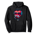 Valentine Soccer Heart Drip Sport Love Hoodie - Graphic Print Unisex