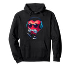 Valentine Soccer Heart Drip Sport Love Hoodie - Graphic Print Unisex